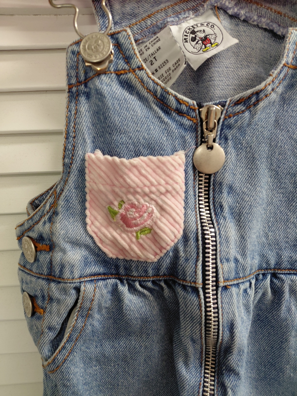 Cute Denim Minnie Mouse Girls' Overalls - Mickey & Co Disney - Picture 4 of 9